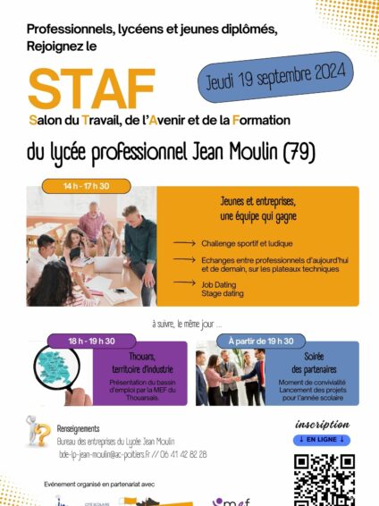 Salon du Travail, de l’Avenir et de la Formation (STAF) au lycée Jean Moulin (Thouars)